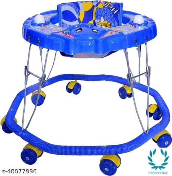 S.S Steelo Art Activity Walker With Parent Rod  (Blue) - Standard, Blue, Cotton, Baby Mattresses, Multipack:1